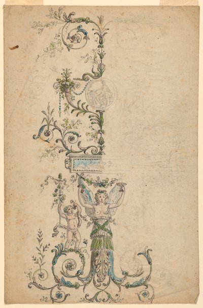 Bir panelin dekorasyonu için tasarım by Unknown artist
