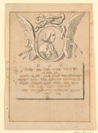 Bir Başrahip İçin Bir Kabir Anıtı Tasarımı by Unknown artist