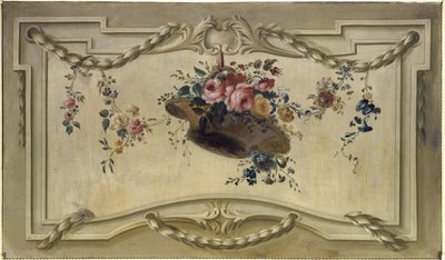 Kapı kaplaması: çiçek sepeti, 1769-1789 arası (tuval üzerine yağlıboya) by Unknown artist