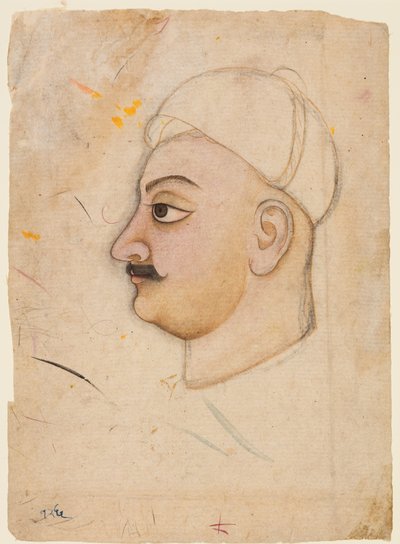 Olağandışı Sarıklı Bir Adamın Kafasının Çizimi by Unknown artist
