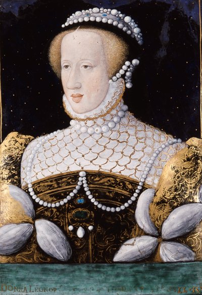 Habsburglu Eleonore (veya Avusturya) (1498 - 1558), emaye by Unknown artist
