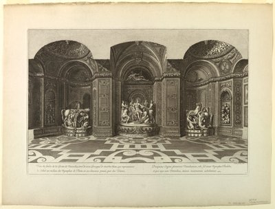 Gravür: Versailles, Grotto, Interior. by Unknown artist