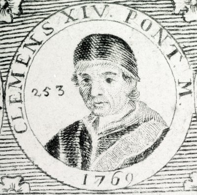 Papa Clement XIV (1705 - 1774) tarafından yapılan gravür. by Unknown artist