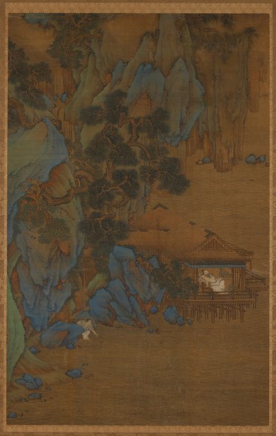 Bir Su Kenarı Köşkünde Esintinin Keyfini Çıkarmak by Unknown artist
