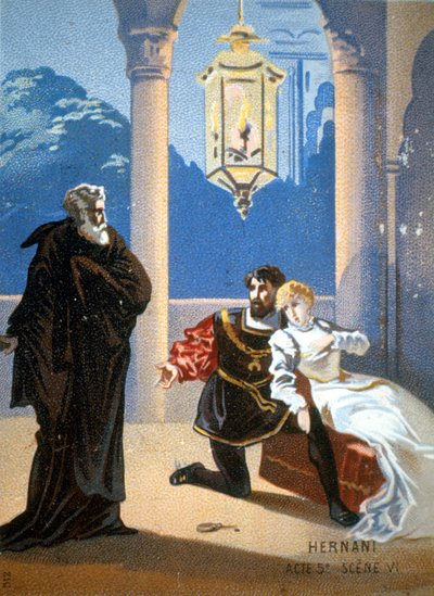 Ernani de Giuseppe Verdi, Act V, Sahne 6. by Unknown artist