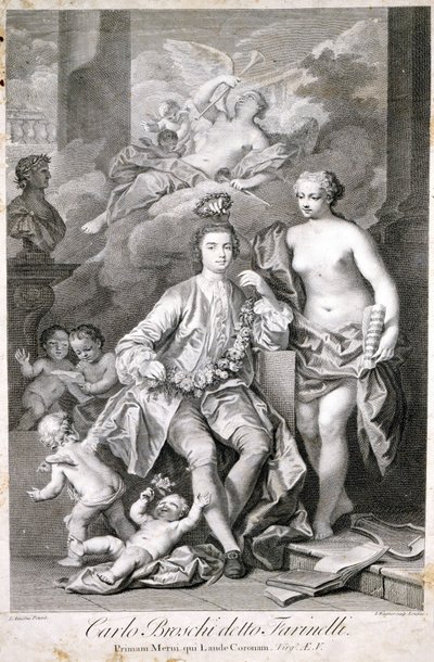 Farinelli (Carlo Broschi, aşağı yukarı; 1705 - 1782). by Unknown artist