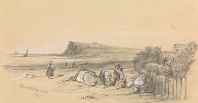 Uzaktaki Walmer Kalesi ile Sahildeki Figürler by Unknown artist
