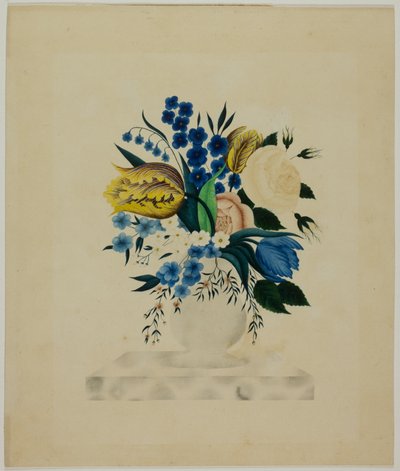 Mermer Vazoda Çiçekler by Unknown artist