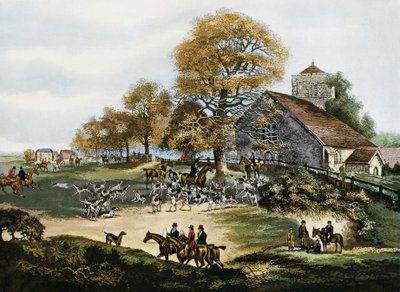 İngiltere, Surrey'de tilki avı by Unknown artist