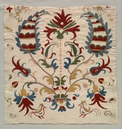 Yastık Kılıfı Parçası veya Yatak Örtüsü Paneli by Unknown artist