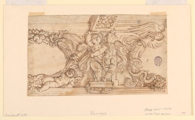 Putti ve Madalyonlu Friz by Unknown artist