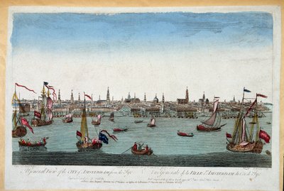 18. yüzyılda denizden alınan Amsterdam