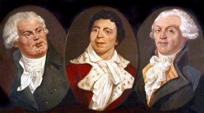 Georges Jacques Danton, Jean Paul Marat ve Maximilien de Robespierre, Fransız Devrimi