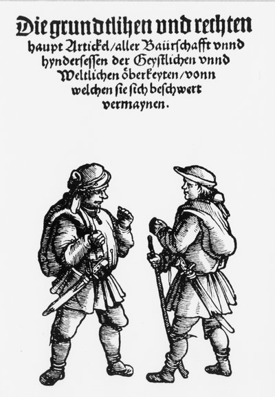 16. yüzyıl isyanı sırasında Alman köylüleri silahlanıyor. by Unknown artist