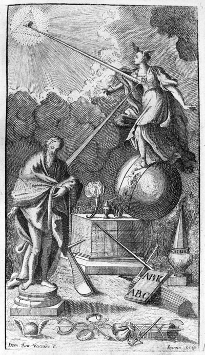 Giambattista Vico. Giovanni, Gian Battista, Jean Baptiste veya Jean-Baptiste olarak da adlandırılır. “La Scienza Nuova”nın Antiporta (Yanlış başlık), Napoli 1744. by Unknown artist