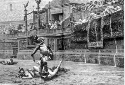 J L Gerome resminden sonra Roma döneminde gladyatör savaşı by Unknown artist