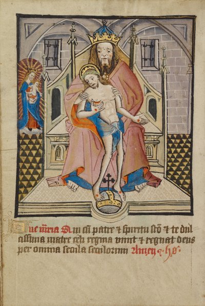 Baba ve Oğul Tanrı ile Bakire by Unknown artist