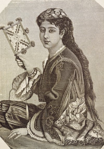 Yunanistan (C19th). Toplum. Genç Yunan. 1879. Gravür by Unknown artist