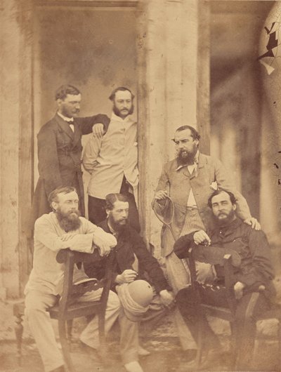 [Askeri subayların grup portresi, Hindistan] by Unknown artist