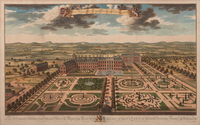 Kensington'daki Majesteleri Kraliyet Sarayı, 1707-14 dolayları (baskı) by Unknown artist