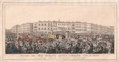 Majesteleri Kraliçe Caroline Eyalette St. Paul Katedrali'ne Gidiyor, 20 Kasım 1820 by Unknown artist