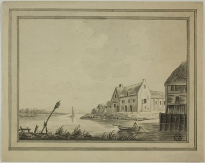 Nehir veya Kanal Üzerindeki Evler by Unknown artist