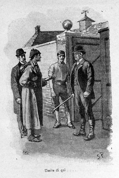 Sherlock Holmes kitabının illüstrasyonu. 19. yüzyılın sonu. by Unknown artist
