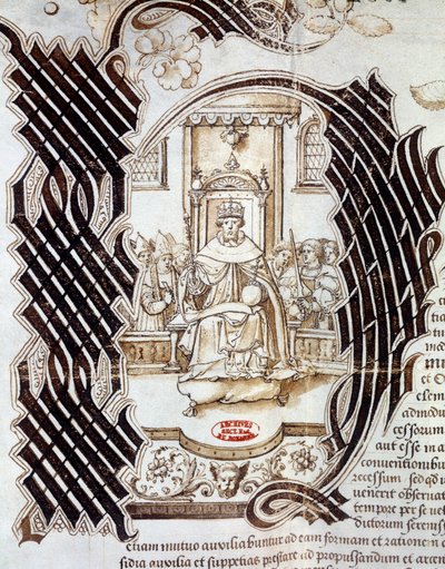 1522'de Charles V, İngiltere Kralı VIII. Henry (1491-1547) ile Windsor Antlaşması'nı imzaladı ve VIII. 1532 Paris, Ulusal Arşivler by Unknown artist