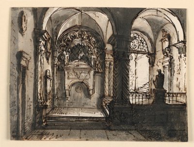 Kilise Binasının İçi by Unknown artist