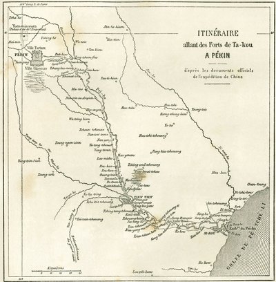 Tien Tsin (Tien-Tsin, Tianjin) yakınlarındaki Hai He Nehri boyunca Pekin