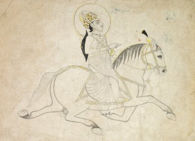 Jaipur'lu Jai Singh III (r. 1818-1835) Binicilik by Unknown artist