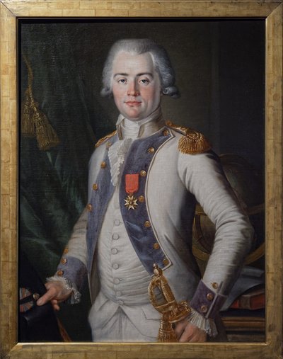 Jean Louis de Lostanges, piyade kaptanı, c.1789-91 (tuval üzerine yağlı boya) by Unknown artist
