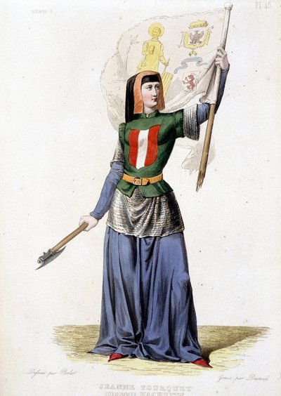Jeanne Fourquet olarak bilinen Jeanne Laisné, Jeanne Hachette French Heroine (1456