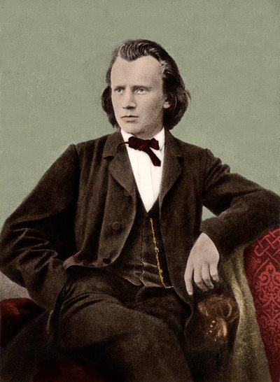 Johannes Brahms (1833-1897) Alman besteci - by Unknown artist