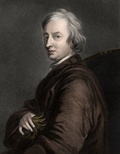 John Dryden 1631-1700 - gravür - 19. yüzyıl by Unknown artist