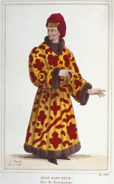 John korkusuz (1371-1419), Burgonya Dükü. 1830 gravürü by Unknown artist