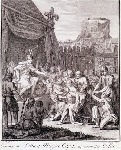 Collas lehine Inca Mayta Capac - Don Georges Juan & Don Antoine de Ulloa, T.II, ed. Jombert, Kral Kütüphanesi, Paris by Unknown artist