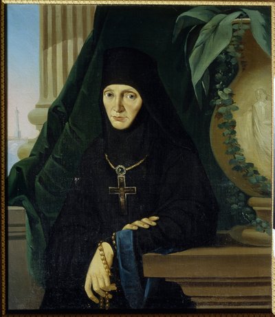 La mere superieure Maria (Margarita Tuchkova) (Başrahibe Maria (Tuchkova) Spaso Borodinsky Ortodoks manastırından Higoumene (hegoumene), 1812