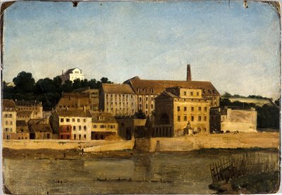 La raffinerie et le jardin Delessert, à Passy, vus de la rive gauche, 1820 civarı (kağıt üzerine yağlıboya, karton) by Unknown artist