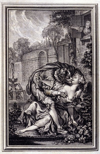 La hizmetçi haklı - Jean La Fontaine tarafından “” Şiirde Masallar ve Kısa Öyküler ”de. 1762. by Unknown artist