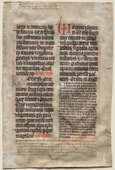 Bir Missal'den Yaprak: Metin (verso) by Unknown artist