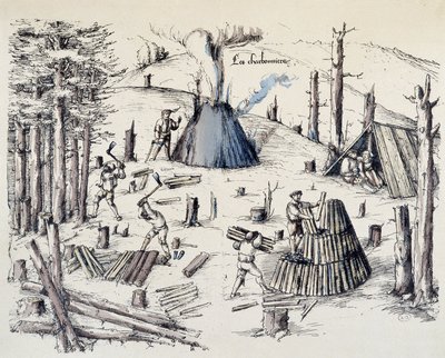 Kömür madencileri - “” La cross aux madenlerinde”” by Unknown artist