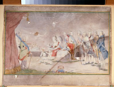 İmparatoriçe Catherine II, ailesi ve saray mensuplarıyla birlikte (Ailesi ve saray mensuplarıyla birlikte İmparatoriçe Catherine II) - 1780