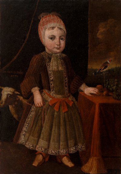 Pencerenin Yanında İç Mekanda Küçük Kız by Unknown artist