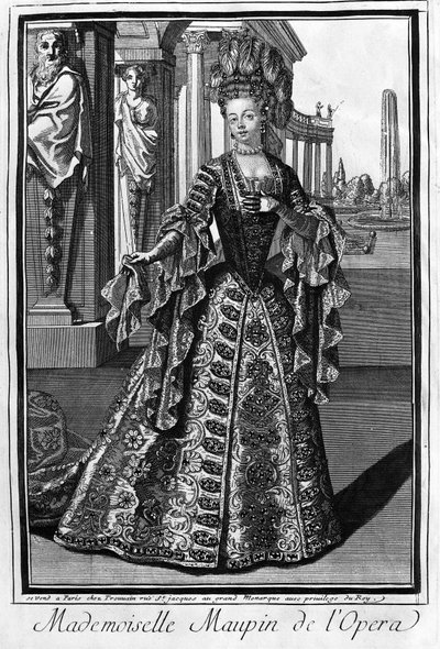 Matmazel Maupin (1670-1707), Fransız şarkıcı. by Unknown artist