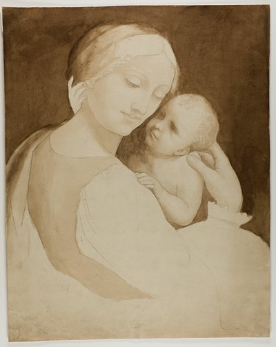 Madonna ve Çocuk (recto), ve Kadın Gövdesi Parçası (verso) by Unknown artist