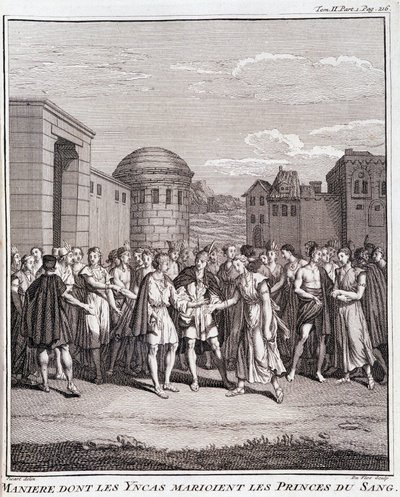 İnkaları kanın prensleriyle evlenen Maine - Don Georges Juan & Don Antoine de Ulloa, T.II, ed. Jombert, Kral Kütüphanesi, Paris by Unknown artist