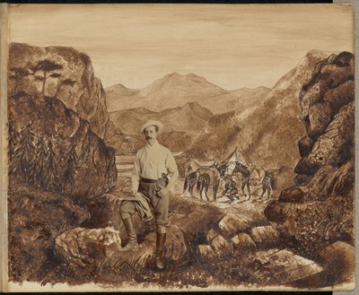 [Dağ manzarasındaki adam] by Unknown artist