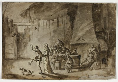 Tavernada Erkekler ve Kadınlar by Unknown artist