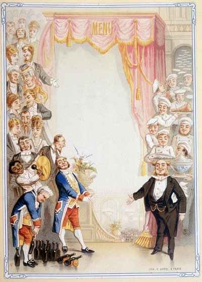 Menü boş - kromolitografi, 19. yüzyılın sonlarında by Unknown artist